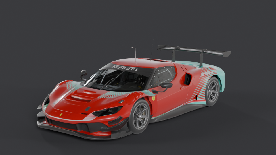 Ferrari 296 GT3 — Trois-quarts avant