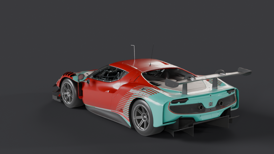 Ferrari 296 GT3 — Trois-quarts arrière