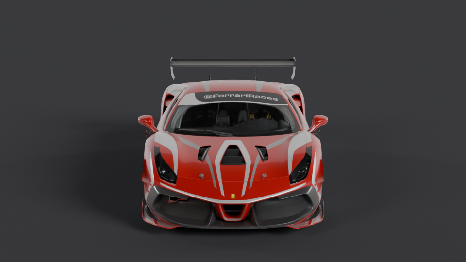 Ferrari 488 Challenge EVO en rotation