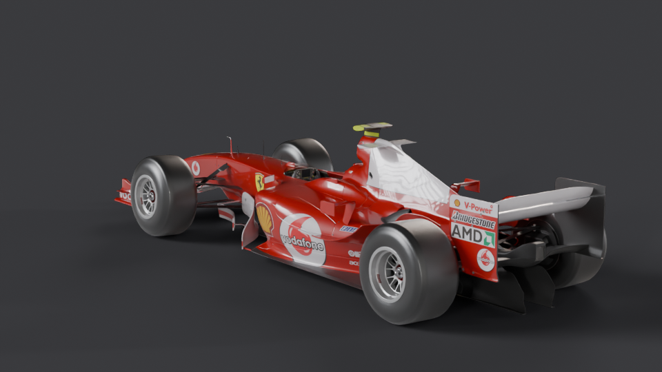 Ferrari F2004 — Trois-quarts arrière